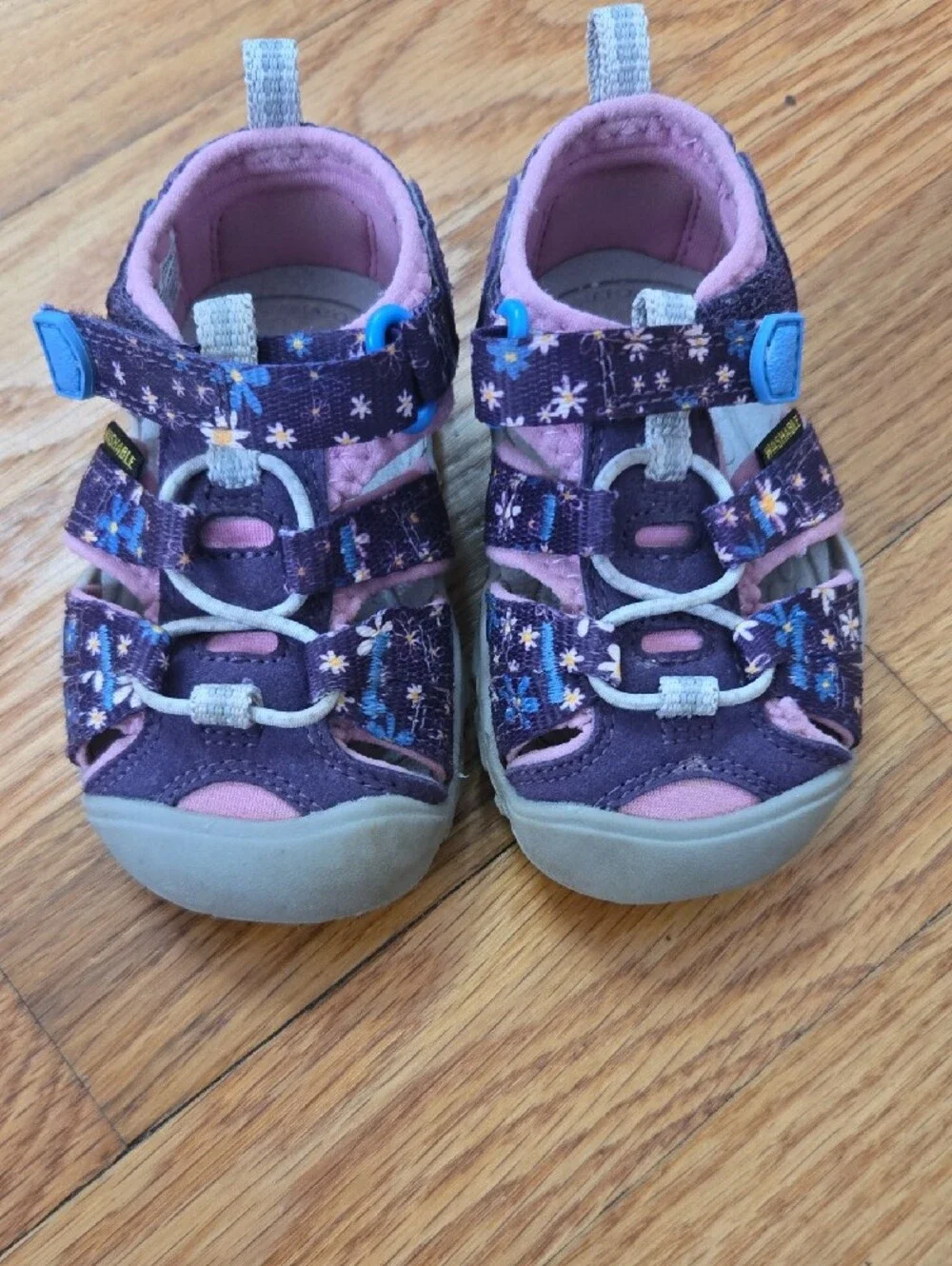 KEEN Kids' Purple Floral Washable Sandals